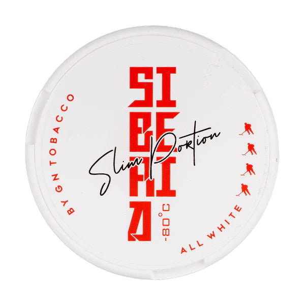 All White Slim Nicotine Pouches by Siberia 24.75mg