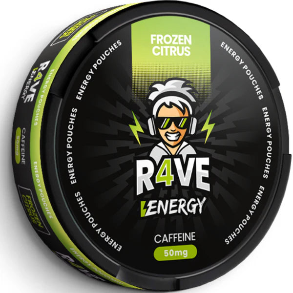 Frozen Citrus Caffeine Nicotine Pouches by R4VE 50mg